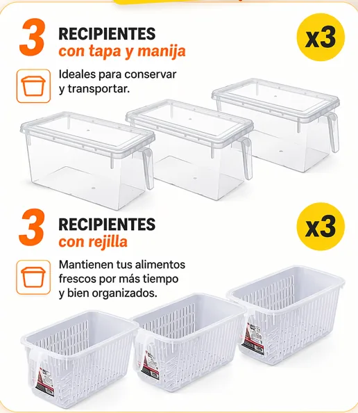 Combo Fresh & Order · 6 recipientes