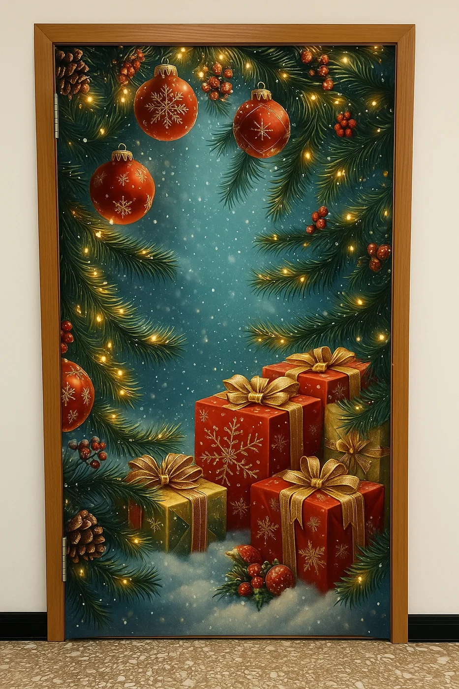 Funda Navideña para Puerta · 80 × 200 cm