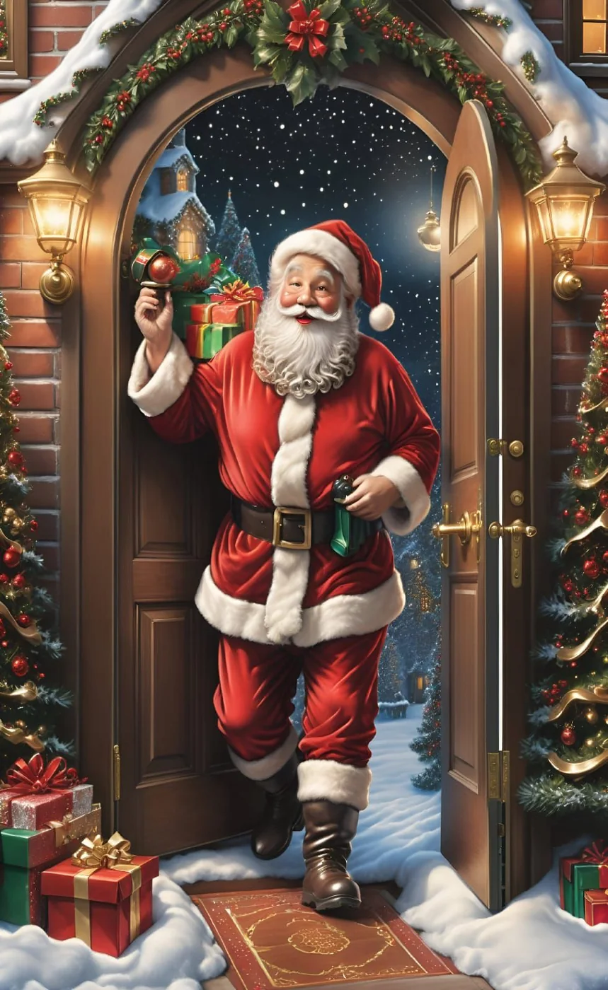 Diseño Papá Noel entrando