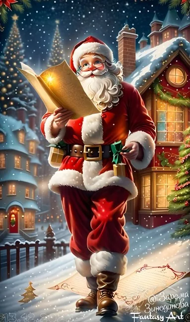 Diseño Papá Noel con libro