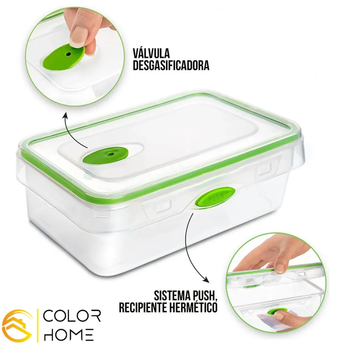 Recipiente Hermético de 1 Litro con Válvula