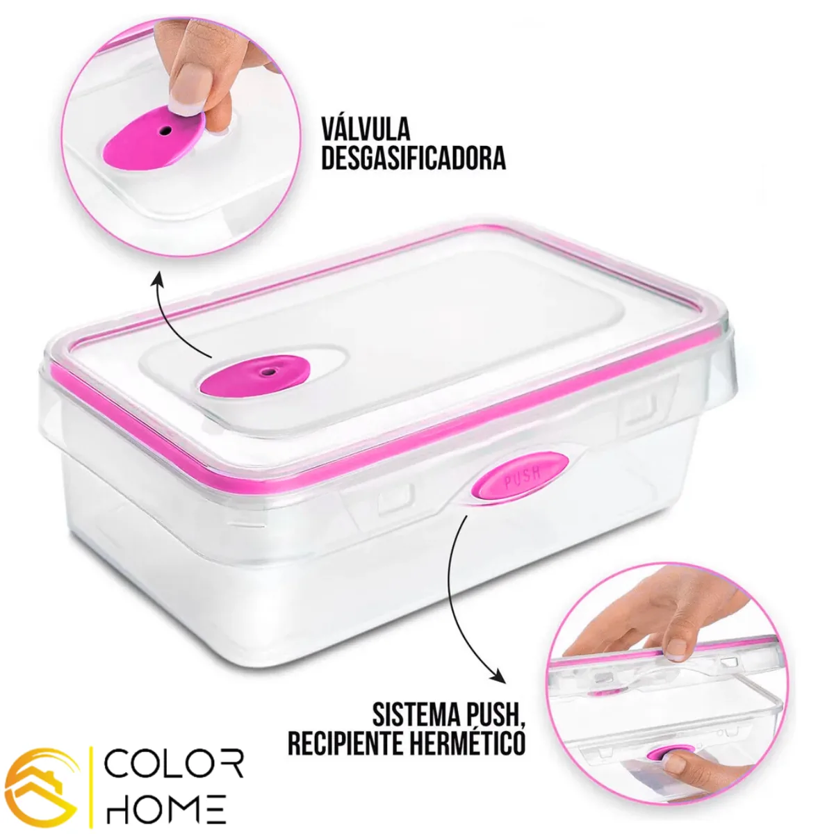 Recipiente Hermético de 1 Litro con Válvula