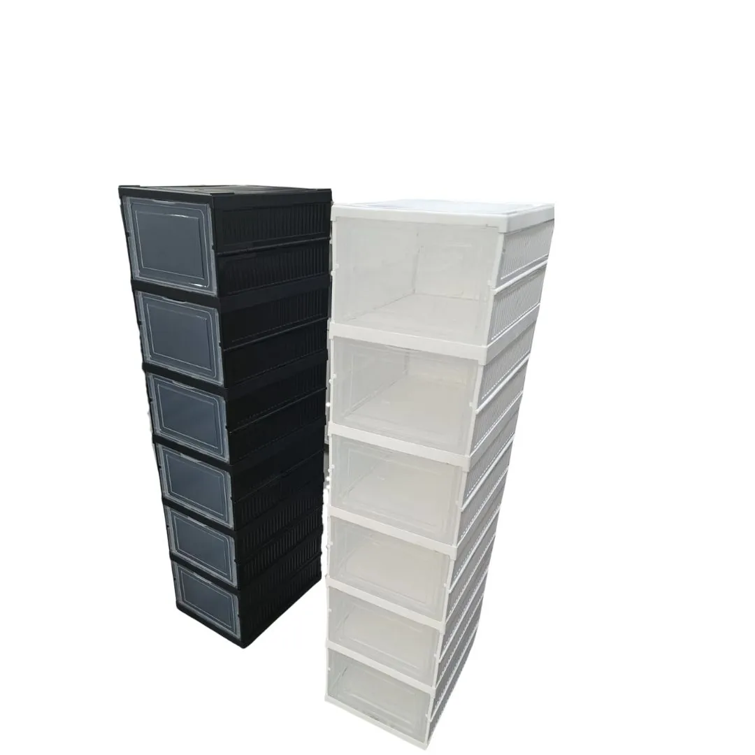 Zapatero Plegable de 6 Niveles con Puertas